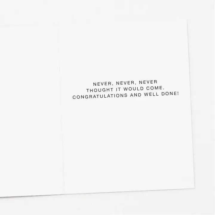 Omg Never Grad Graduation Card