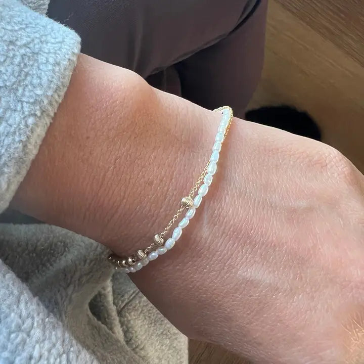 Ornament Seed Pearl Bracelet