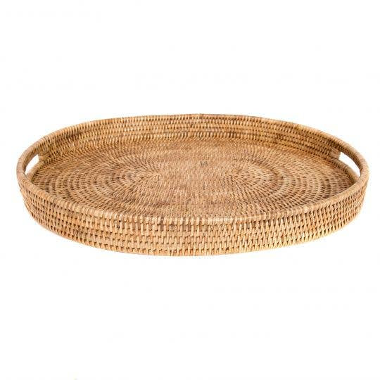 Oval Tray with Cutout Handles