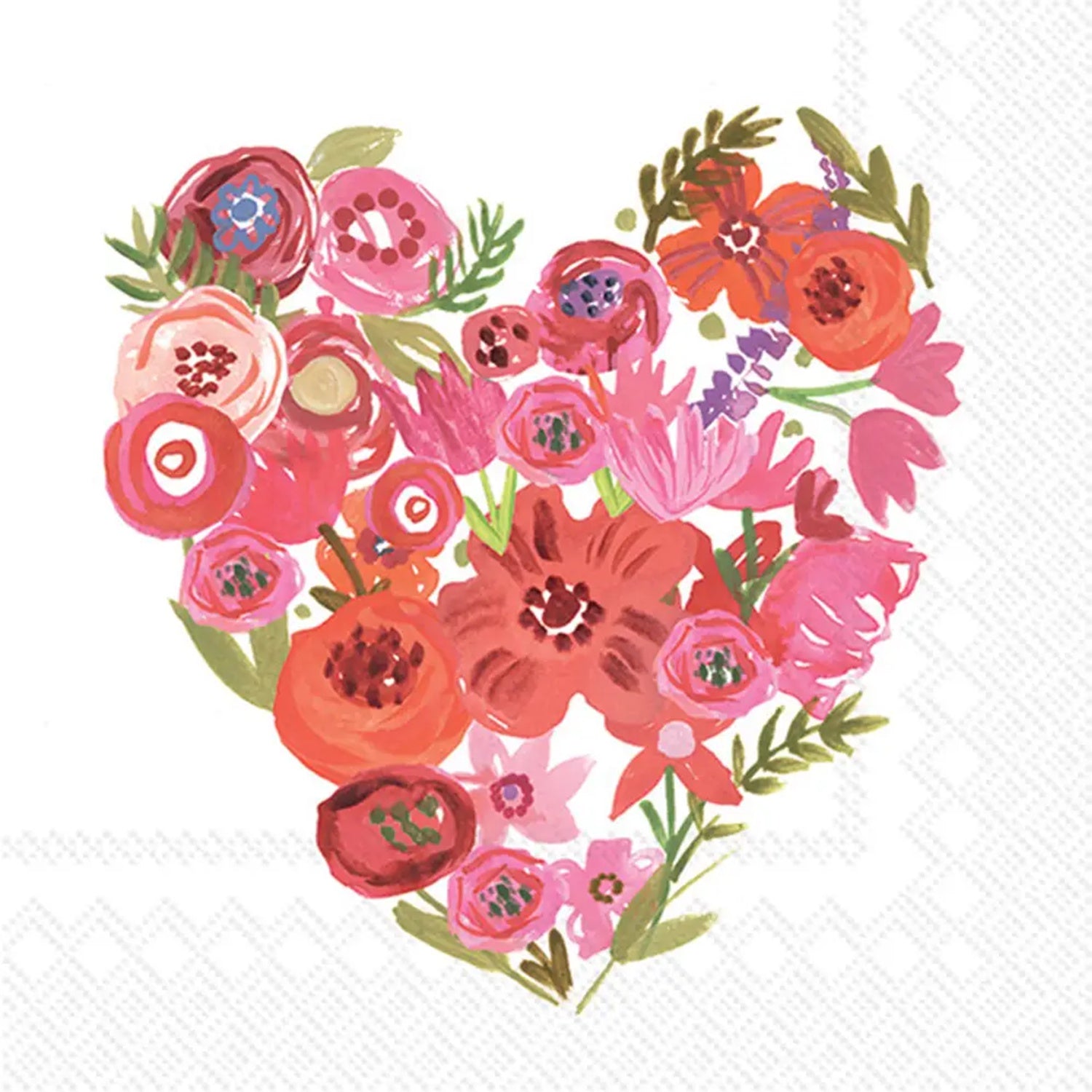 Valentines Chic Heart Paper Cocktail Napkins