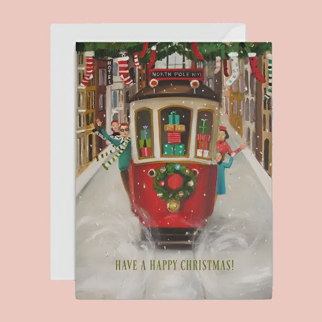 The Peppermint Family Trolley Card