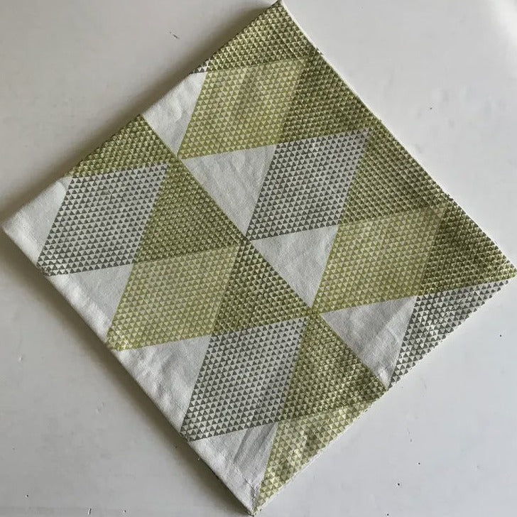 Prisms Green Block Print Napkin