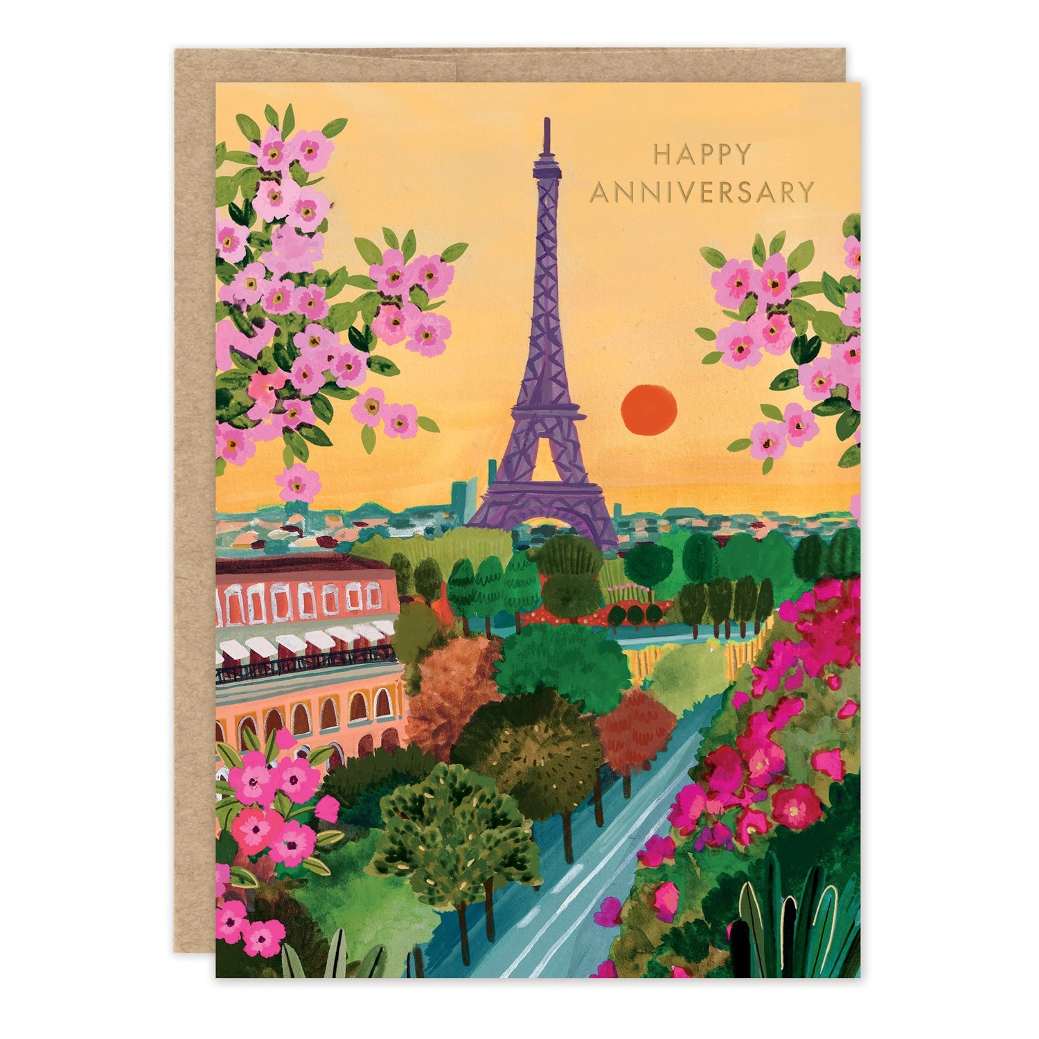 Rooftops of Paris Anniversary Card