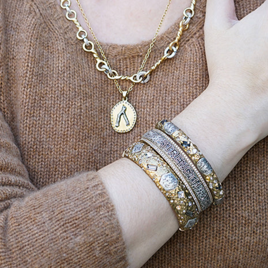 Siena Vintage Silver Marcasite Bangle