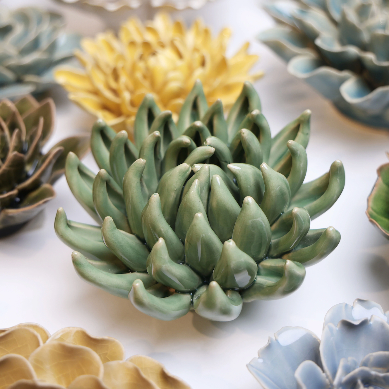 English Garden Green Large Succulent