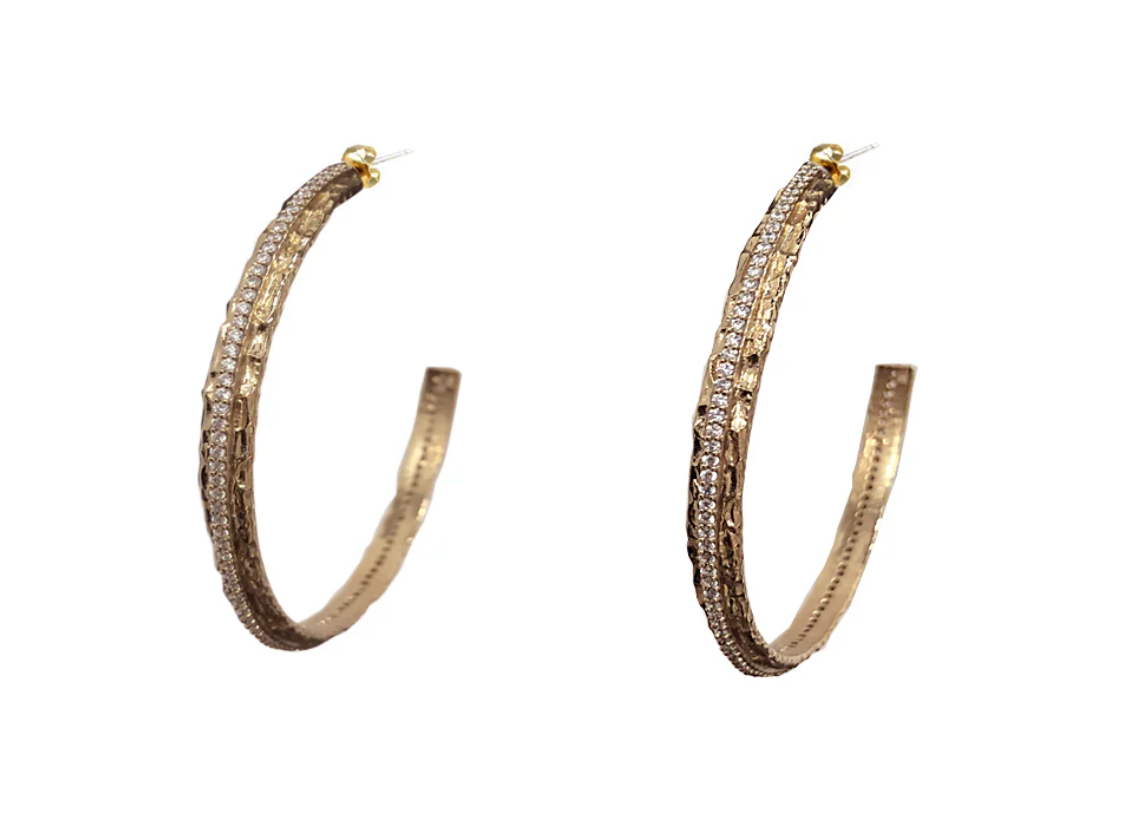 Egy Crystal Thin Hoops