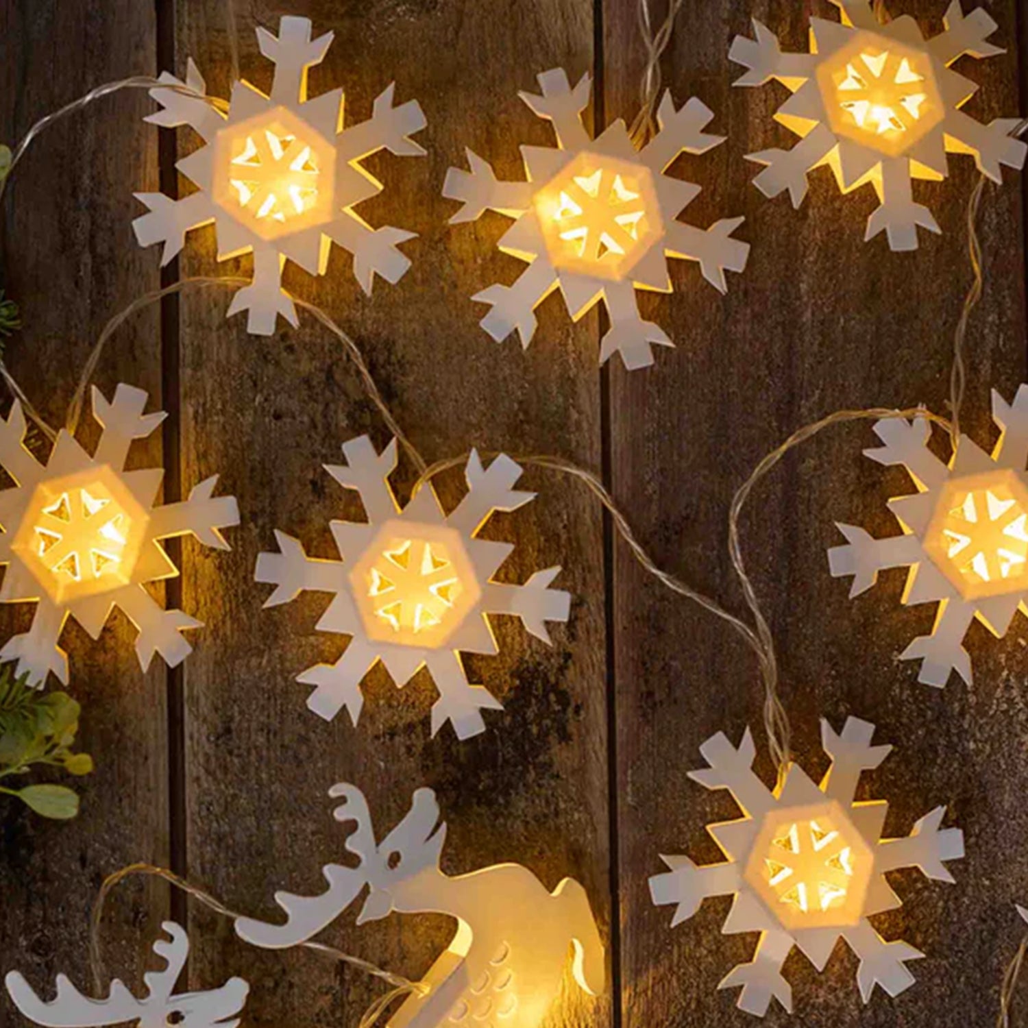 Flurry LED Garland Snowflake