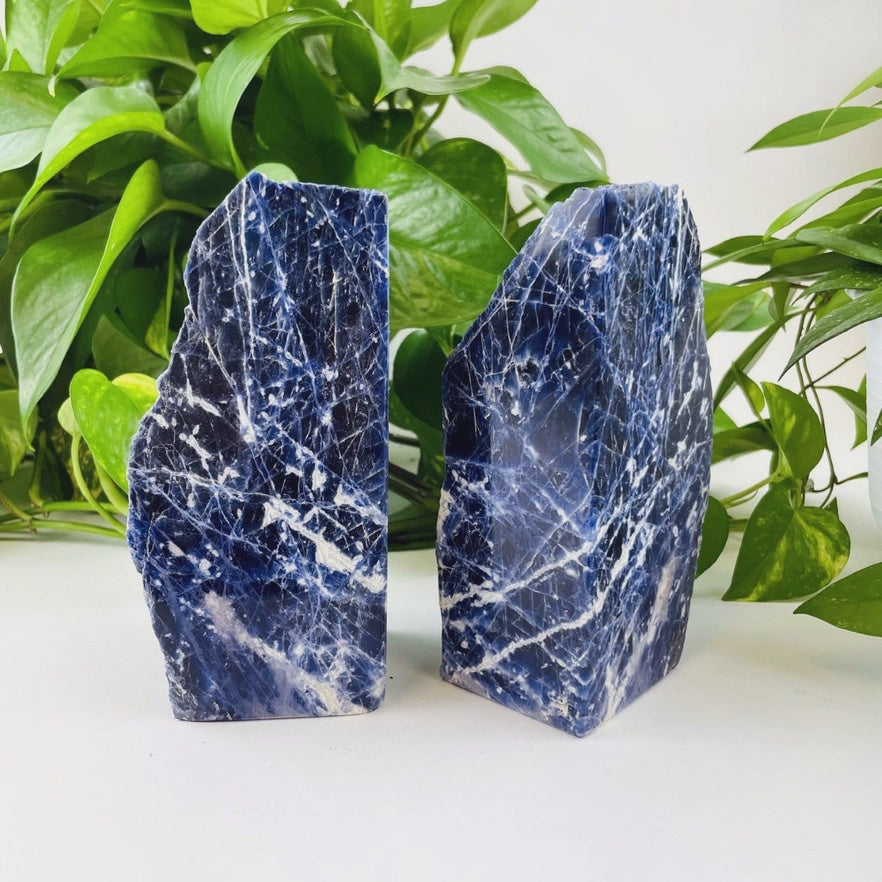 Sodalite Crystal Bookend