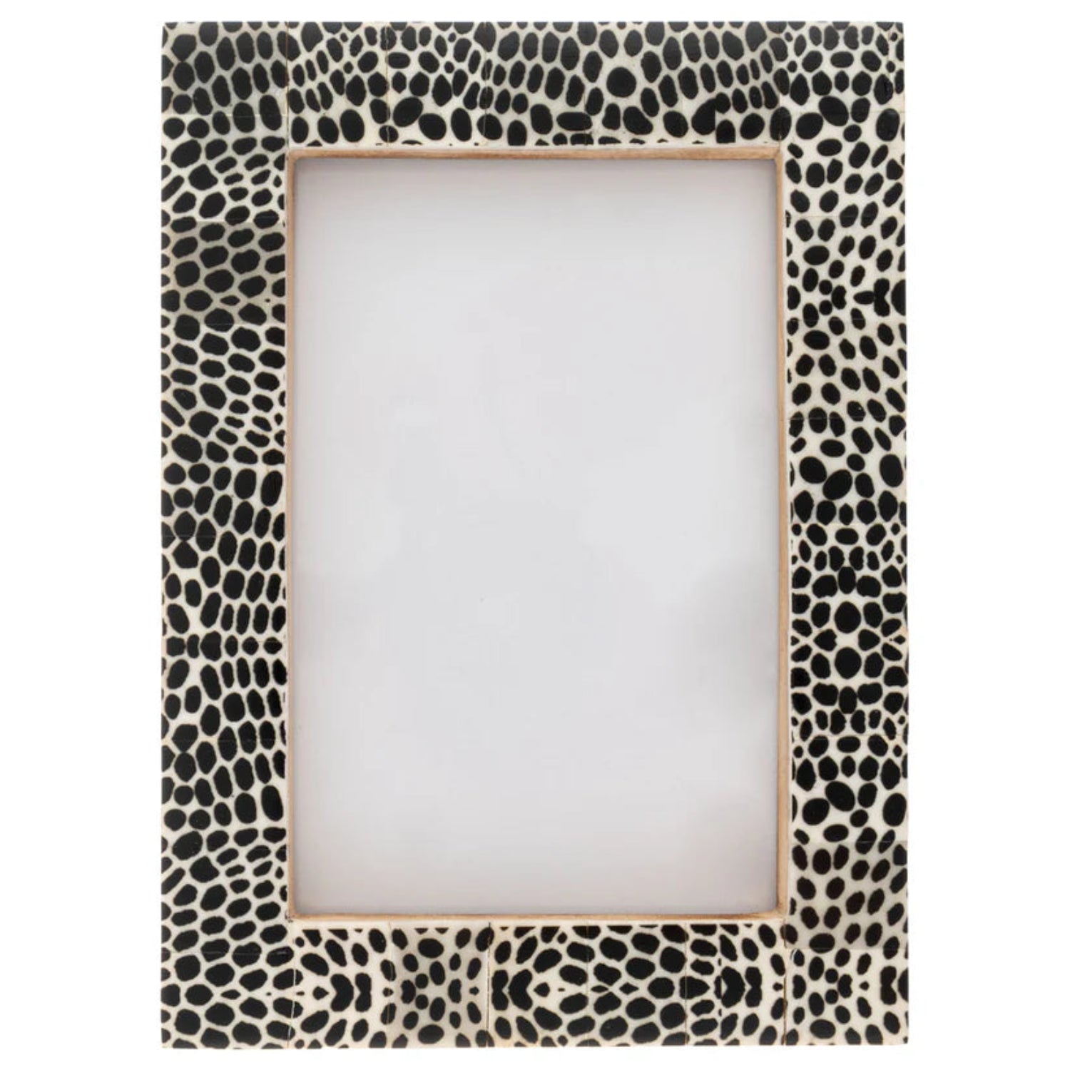 Black Spotted Bone Picture Frame