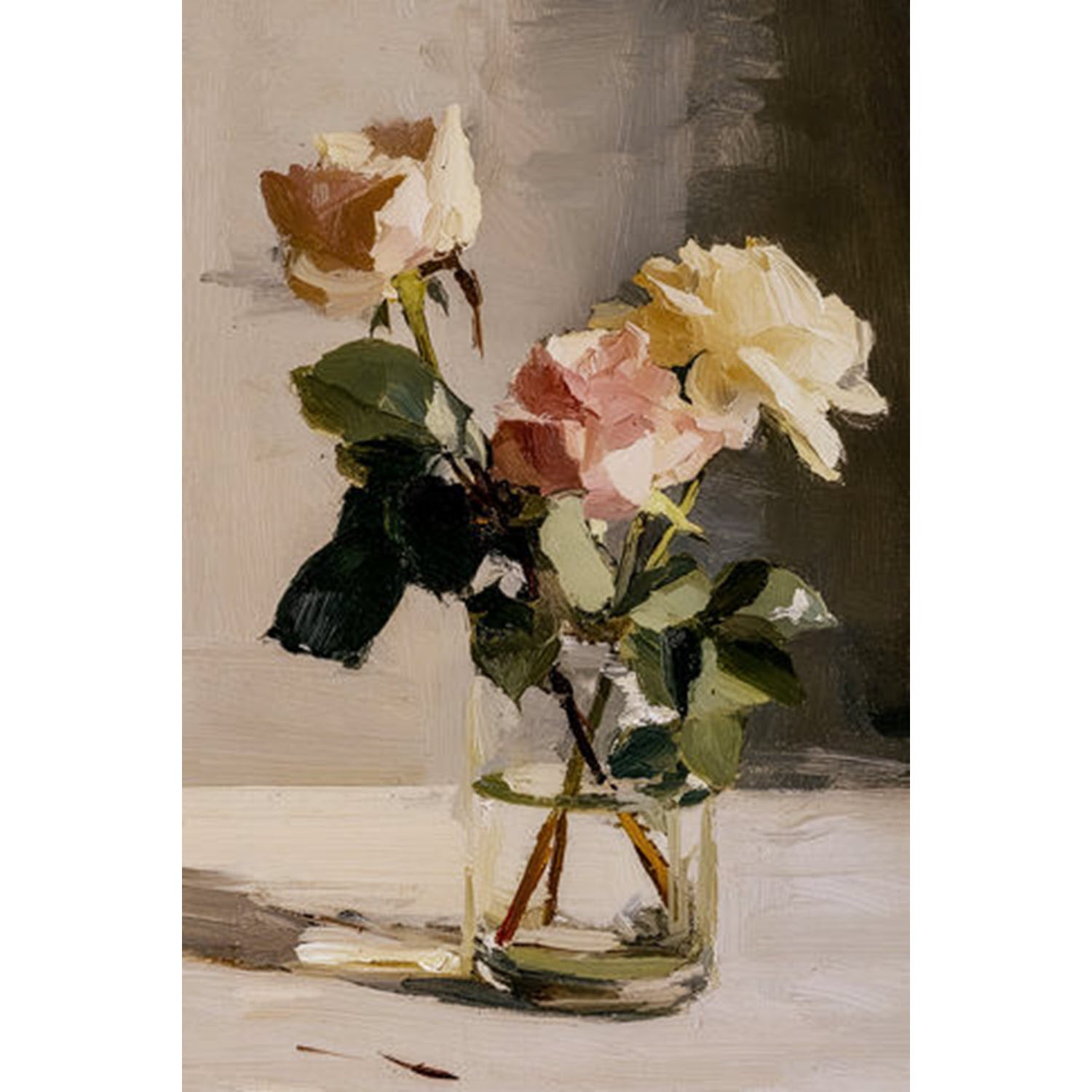 Three Flower in Glass