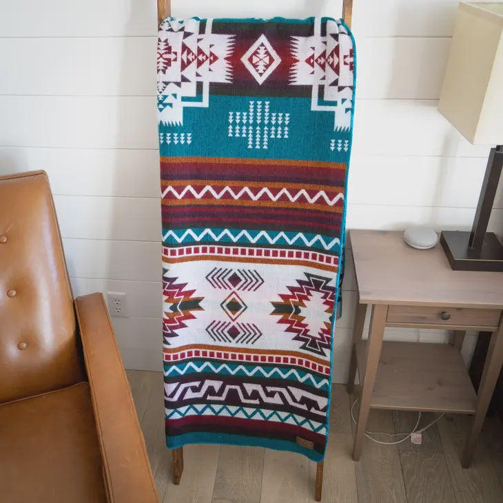 Andean Alpaca Blanket Turquoise