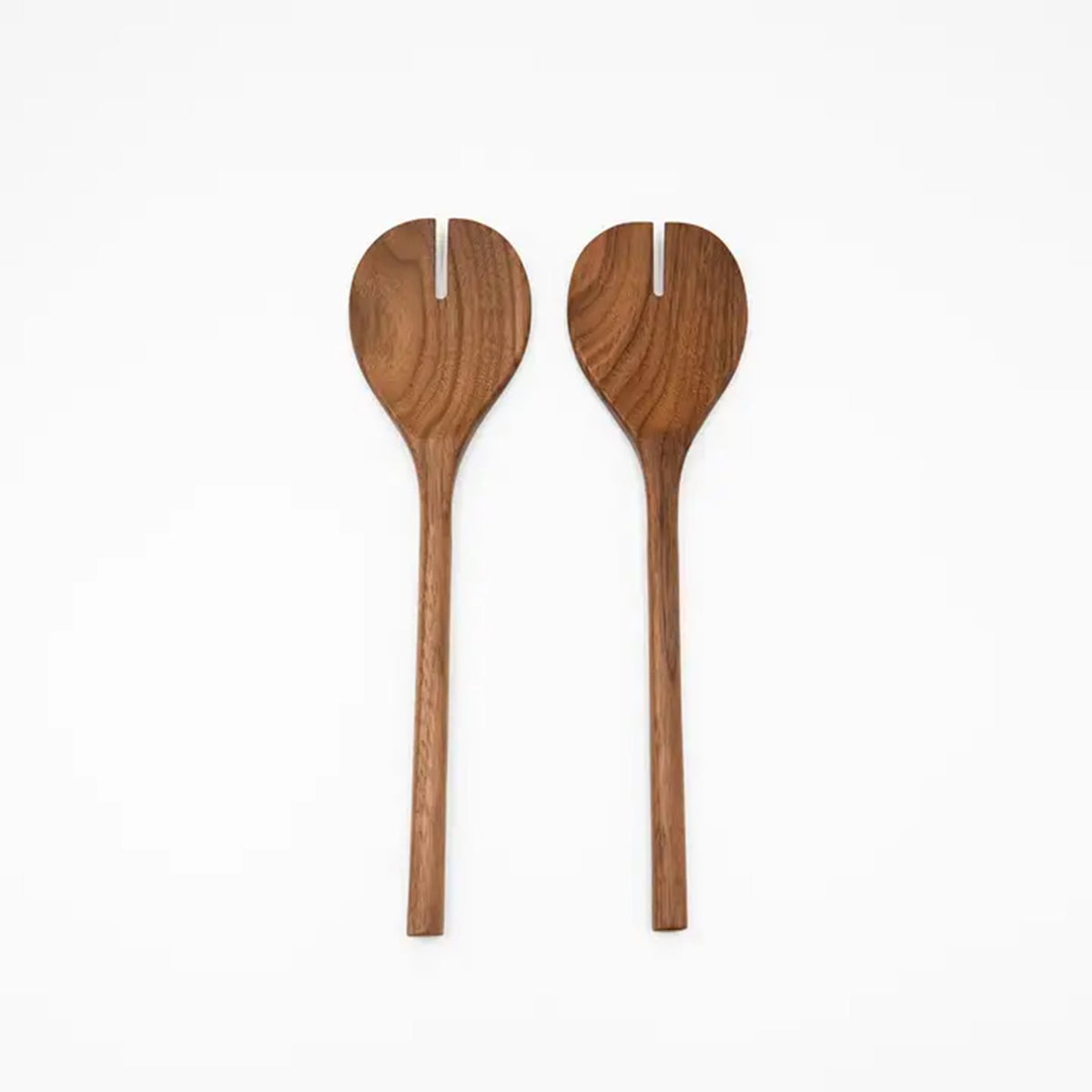 Walnut Round Salad Servers