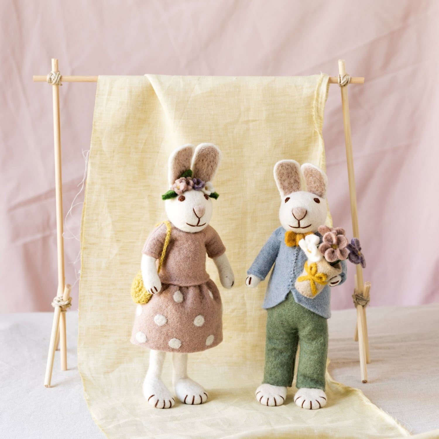 Boy Bunny w/ Bouquet