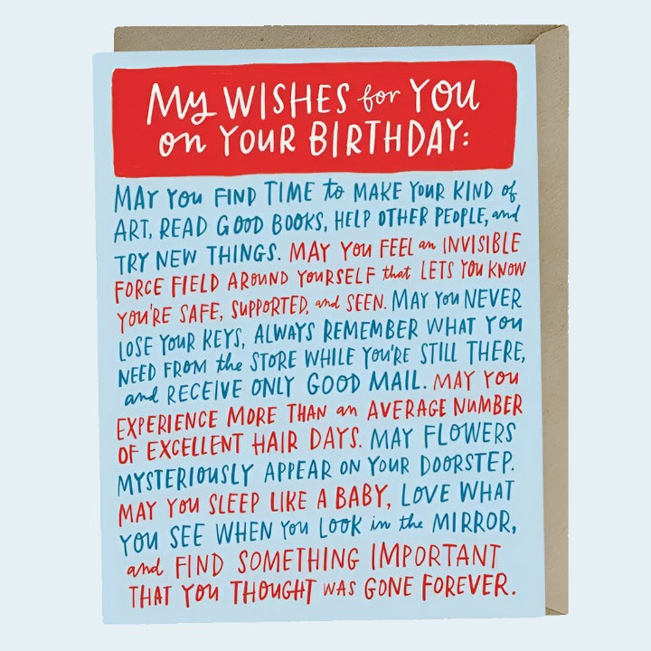 Wishes For Your Birthday Card