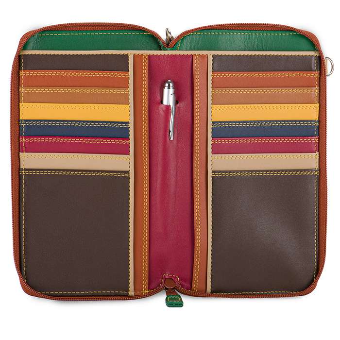 Zip Round Purse With Shoulder Strap