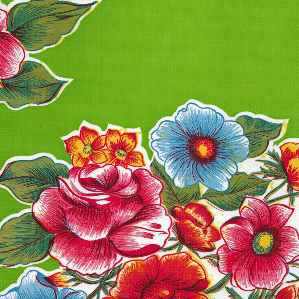 Lady Bird Green Oilcloth