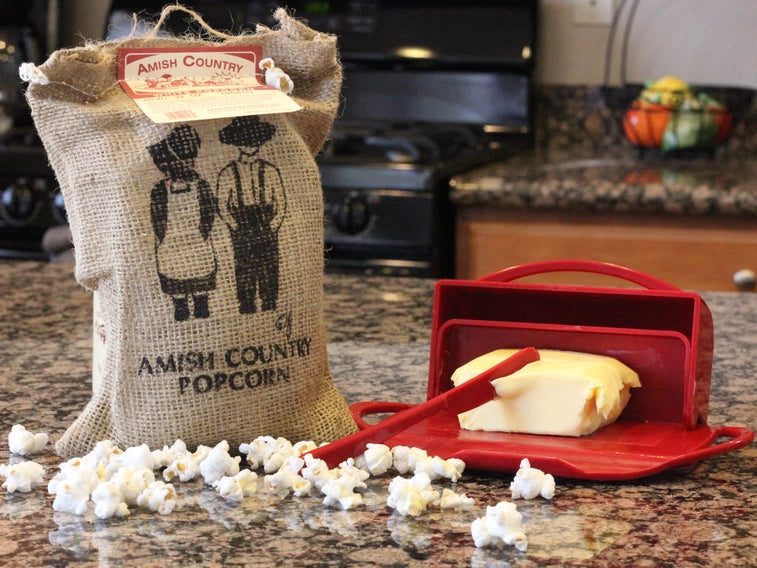 Burlap Bag of Popcorn