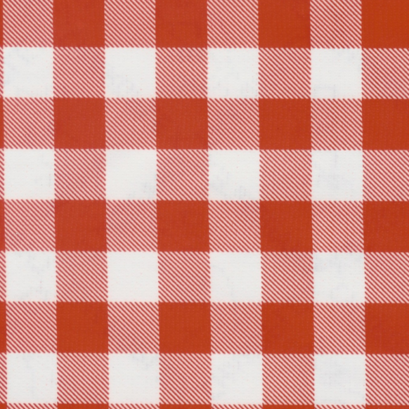Red Picnic Check Oilcloth