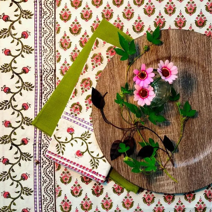 Kiran White Pink Napkin