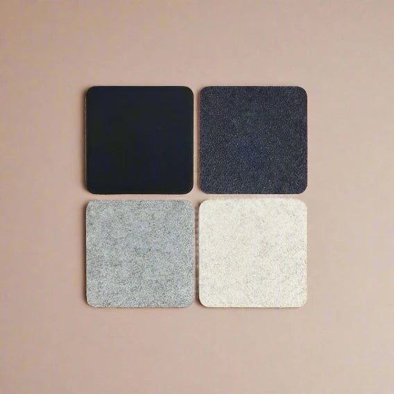 Bierfilzle Noir Coaster Set of 4