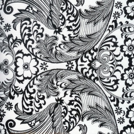 Paradise Black Lace Oilcloth