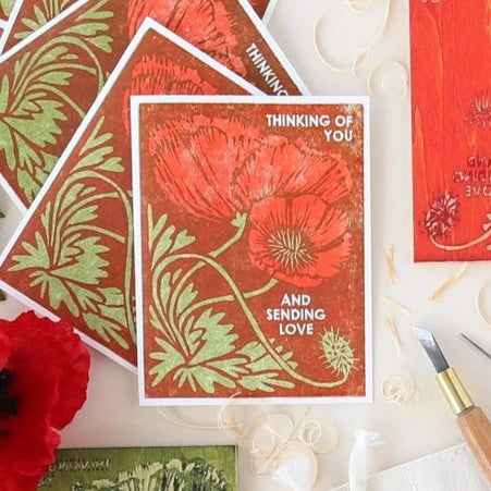 Thinking of You (Red Poppies) Card