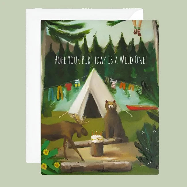 Wild Camping Birthday Card