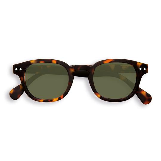 Sunglasses Retro #C Tortoise Green Lens