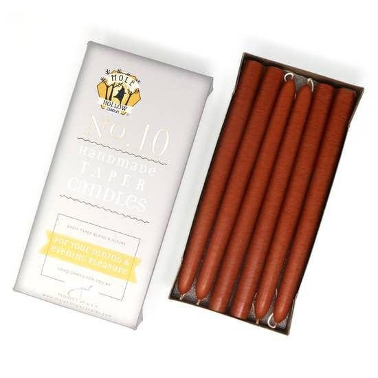 Terra Cotta 10-Inch Taper Pair