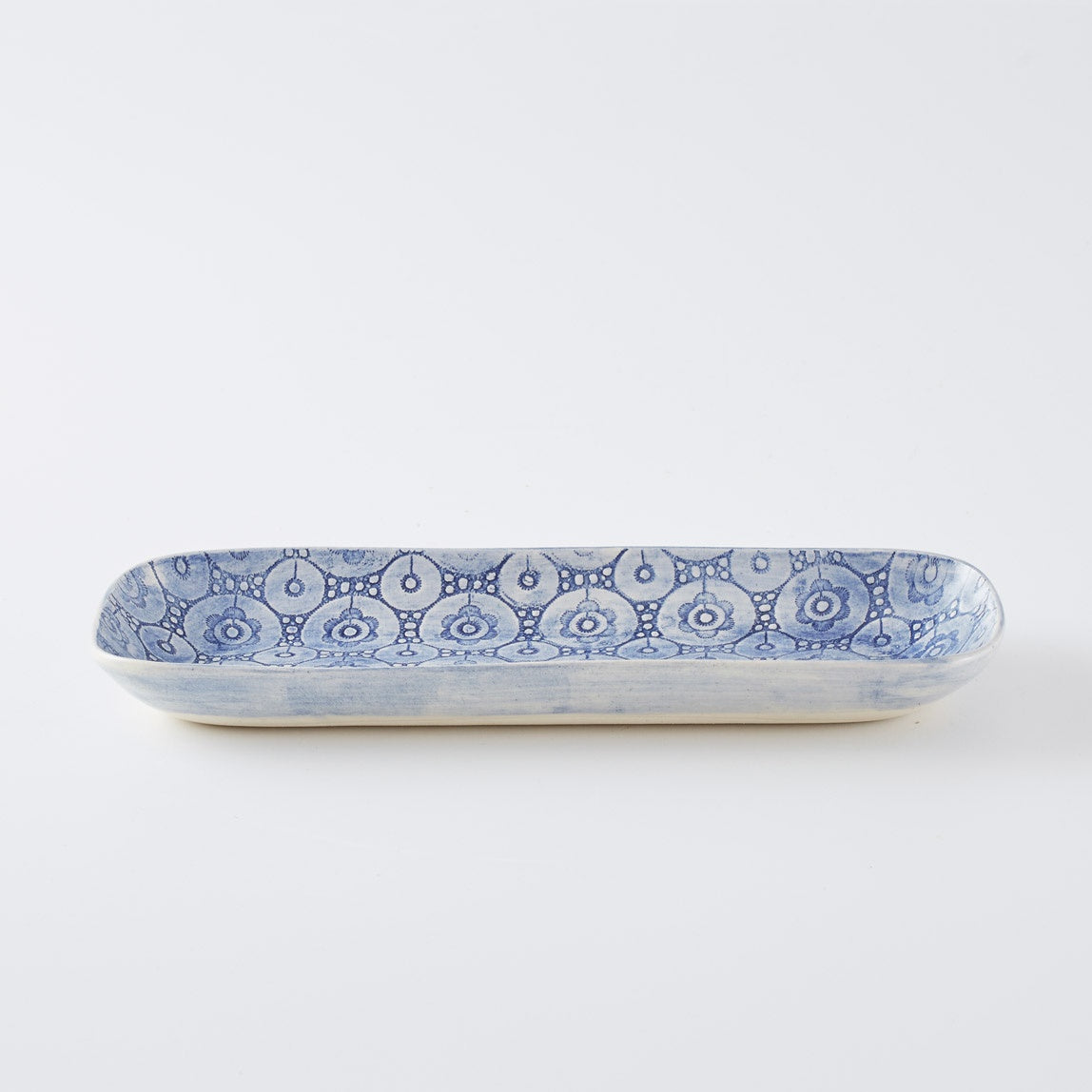 Small Prawn Platter Print Blue