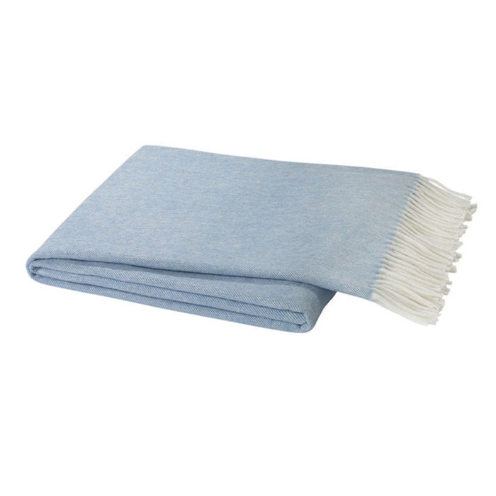 Herringbone Blue Denim Throw