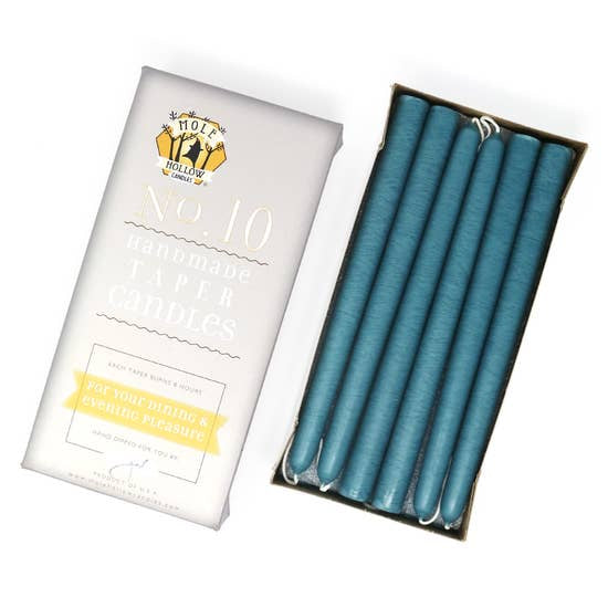 Colonial Blue 10-Inch Taper Pair