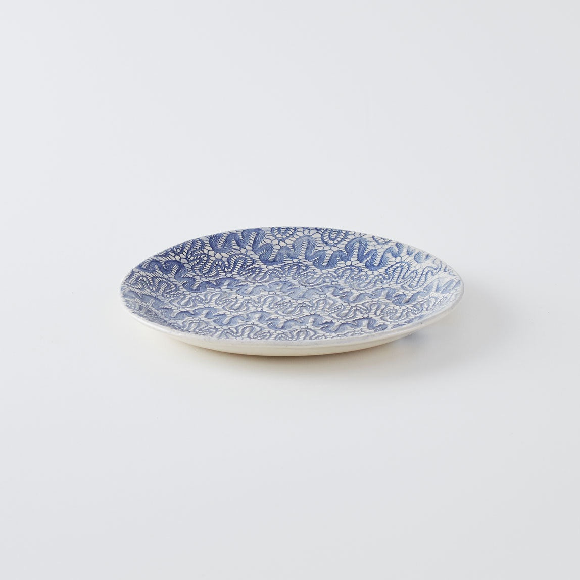 Side Plate Print Blue