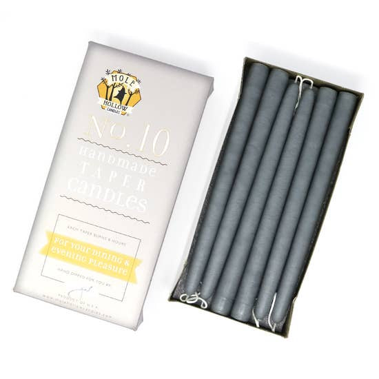 Slate Grey 10-Inch Taper Pair