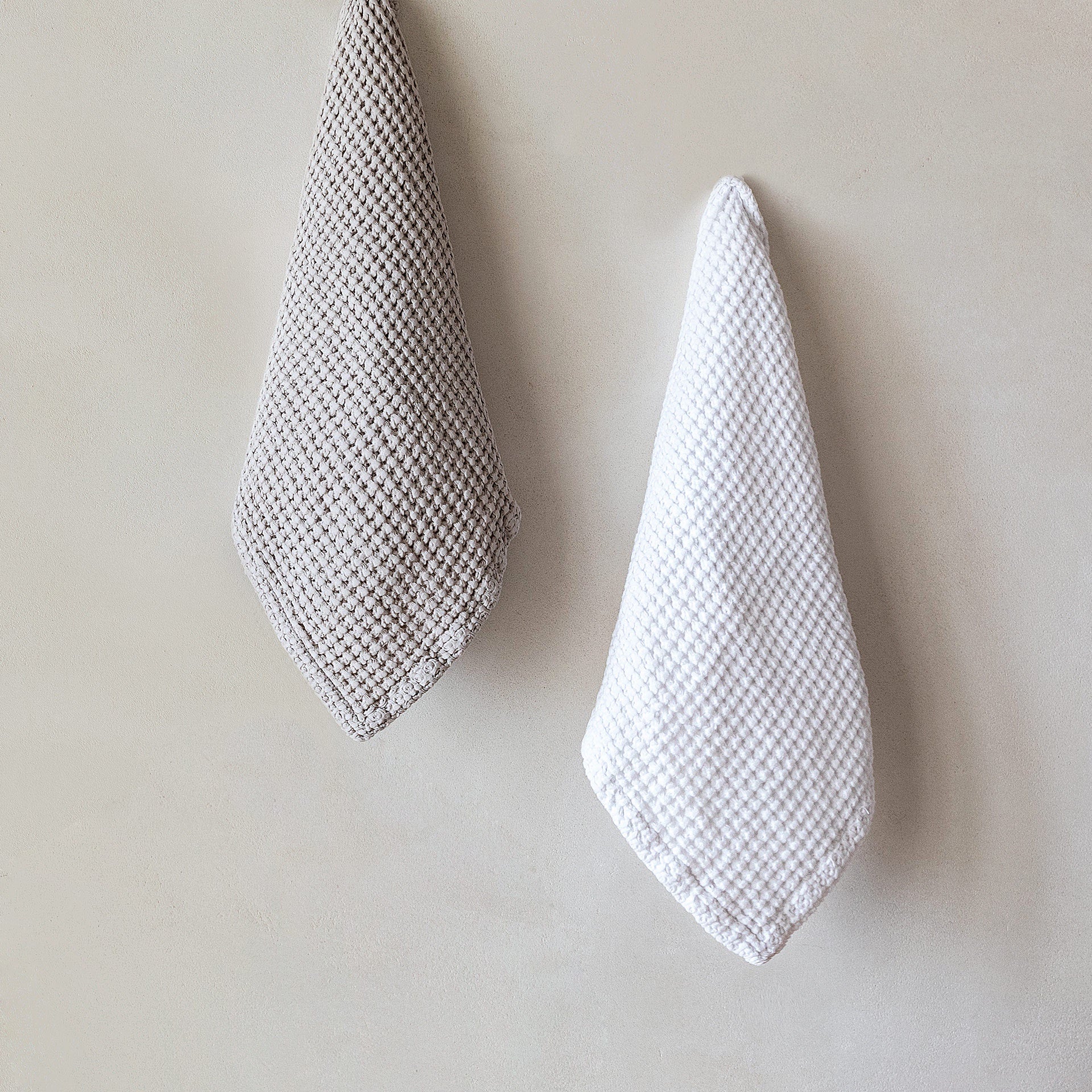 Aura White Waffle Towel