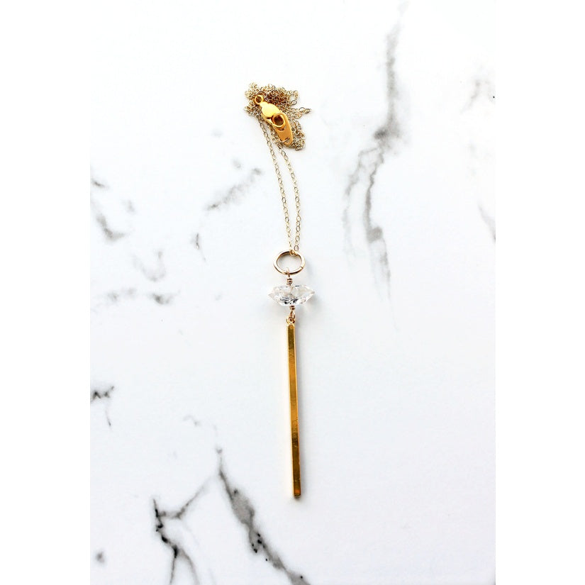 Herkimer Wand Necklace