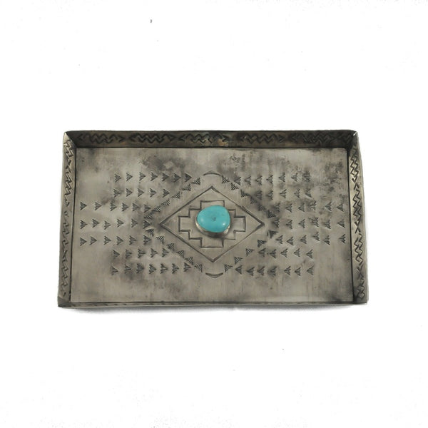 Medium Stamped Tray w/ Turquoise