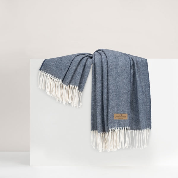 Herringbone Midnight  Throw