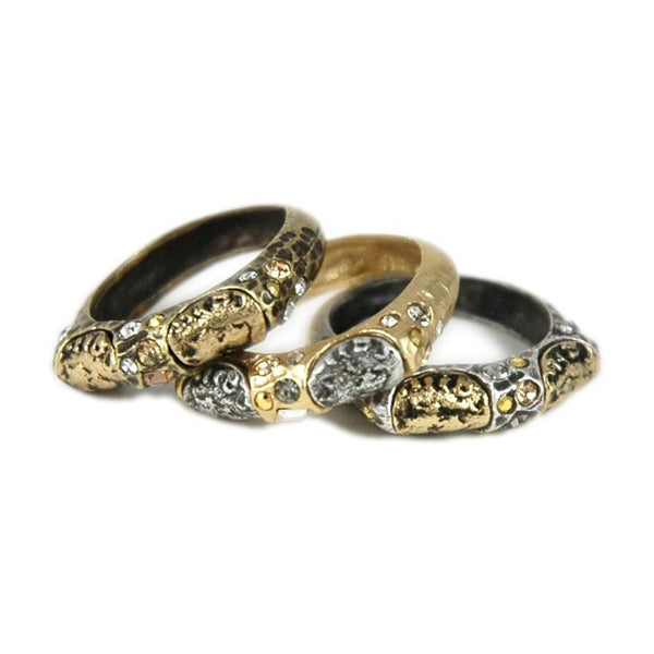 Multi Pavia Stackable Rings- Set of 3