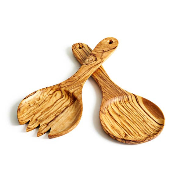Olive Wood Salad Servers