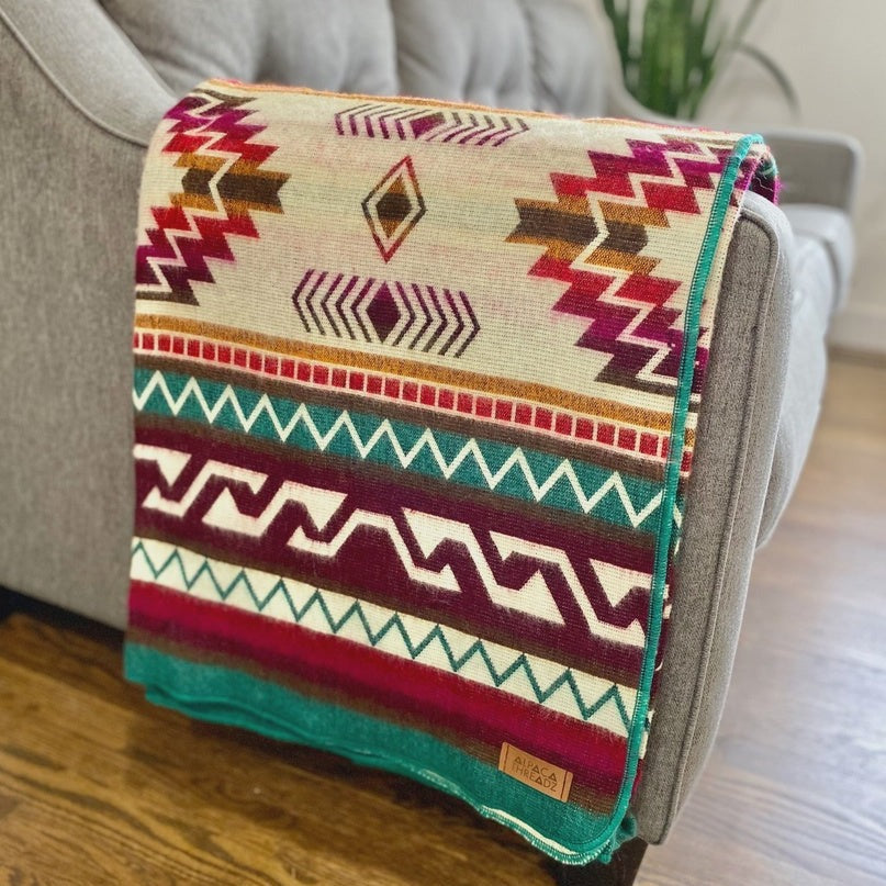 Andean Alpaca  Blanket Lagoon