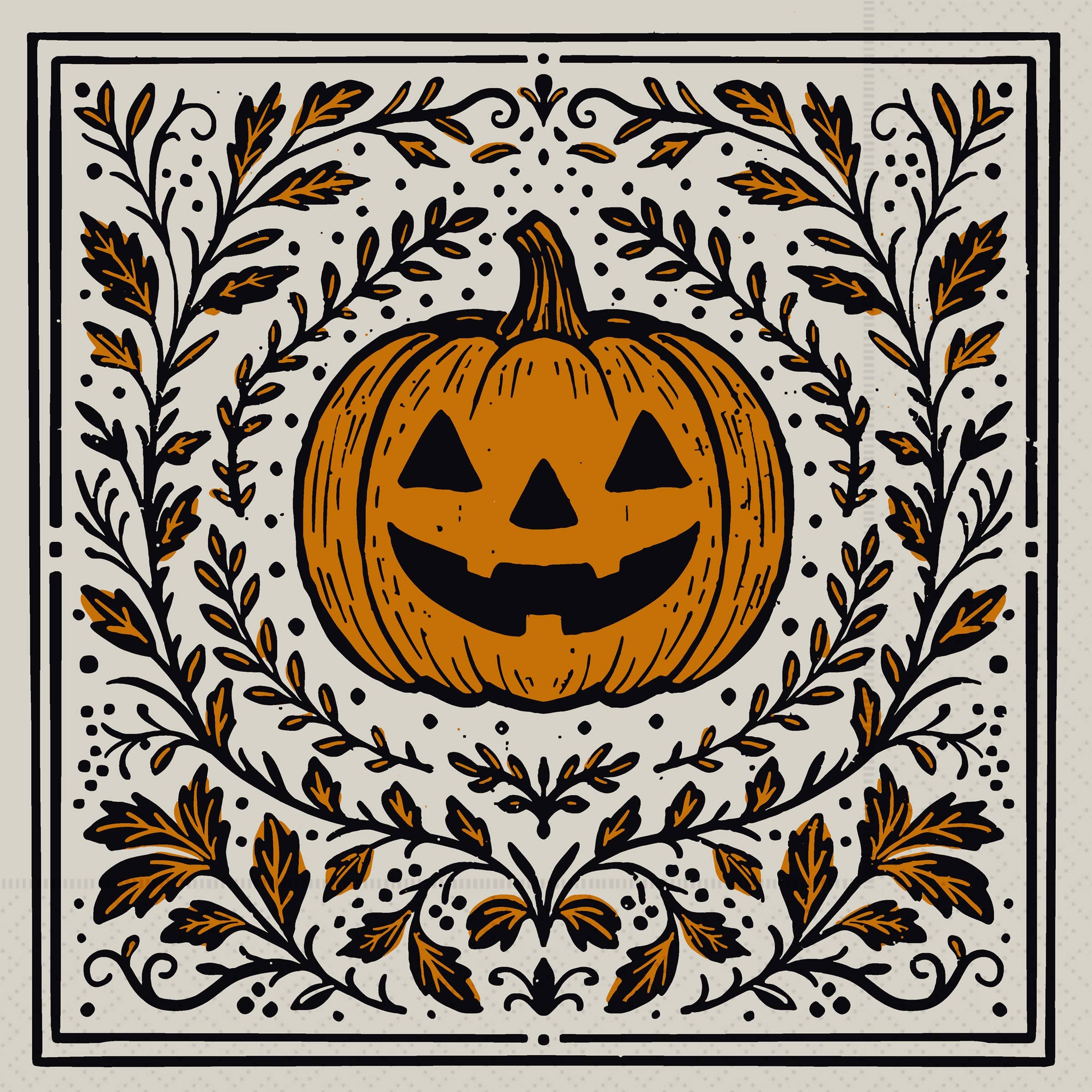 Pumpkin Poe Cocktail Napkins