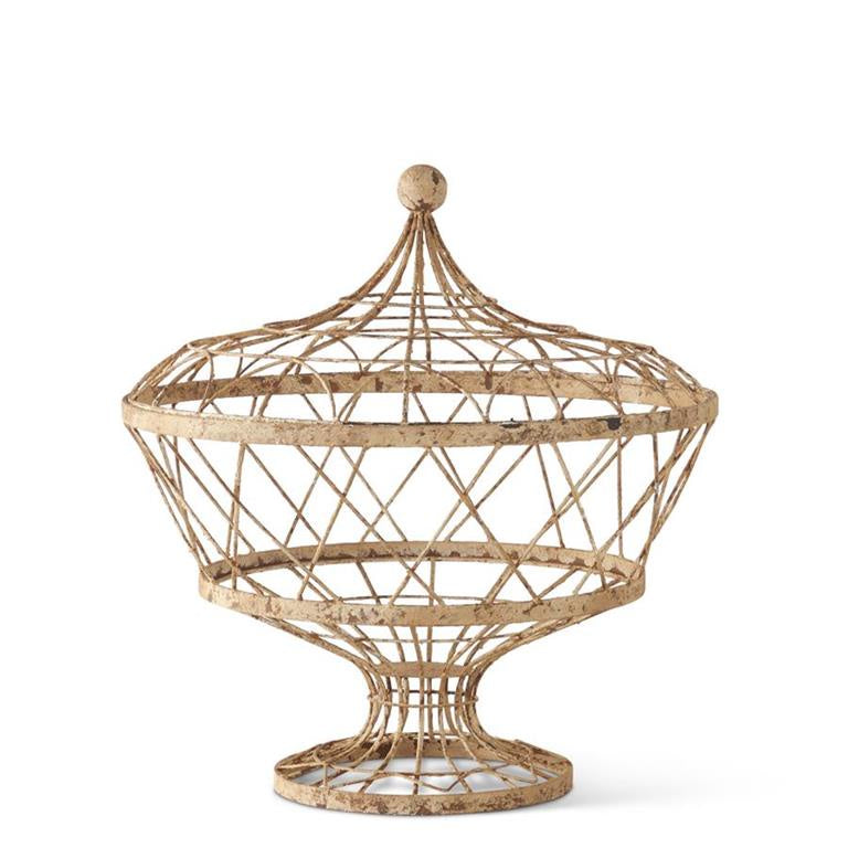 Rustic Wire Urn w/Lid