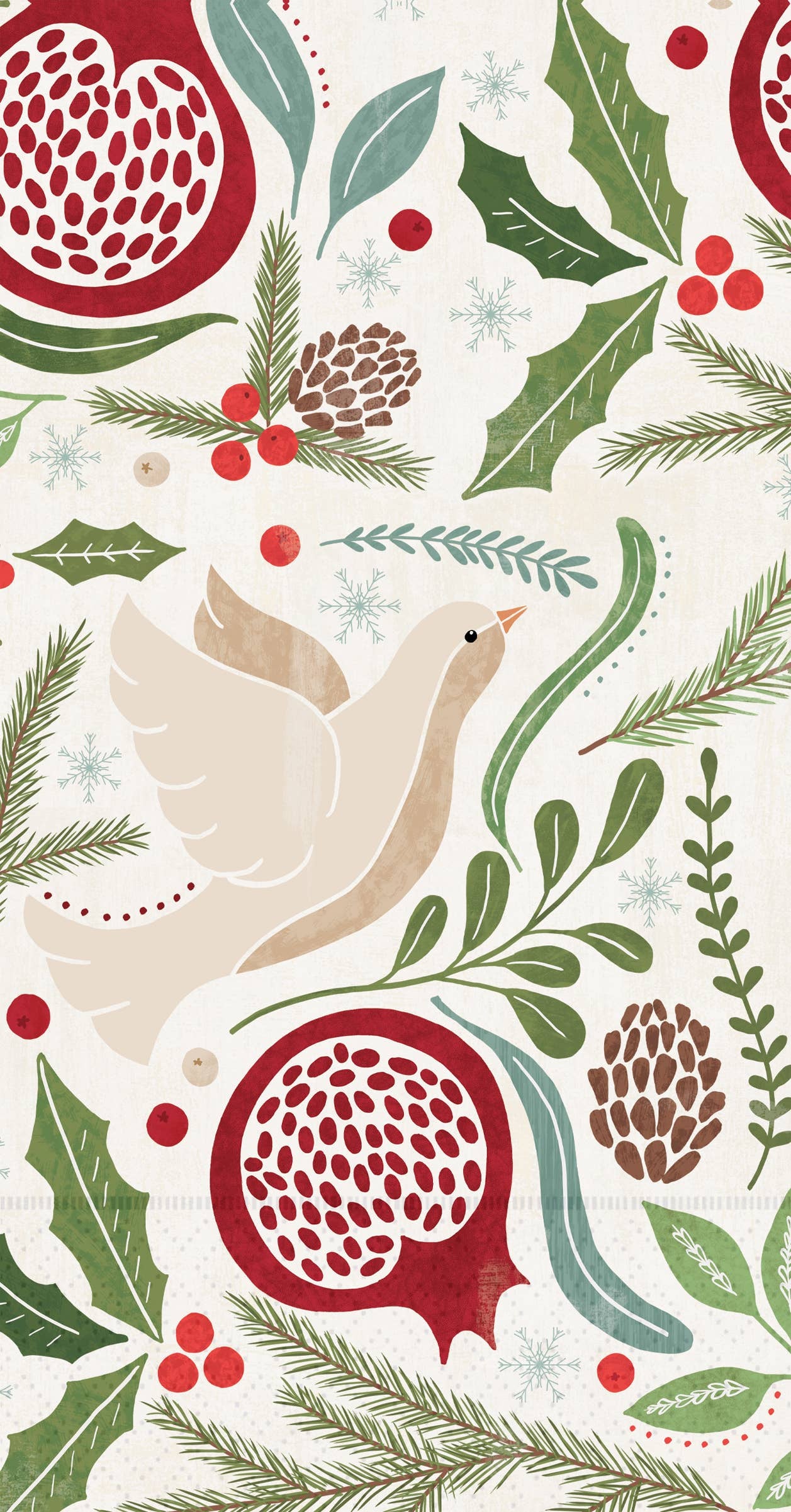 Winter Berry Dove Christmas Guest Towels