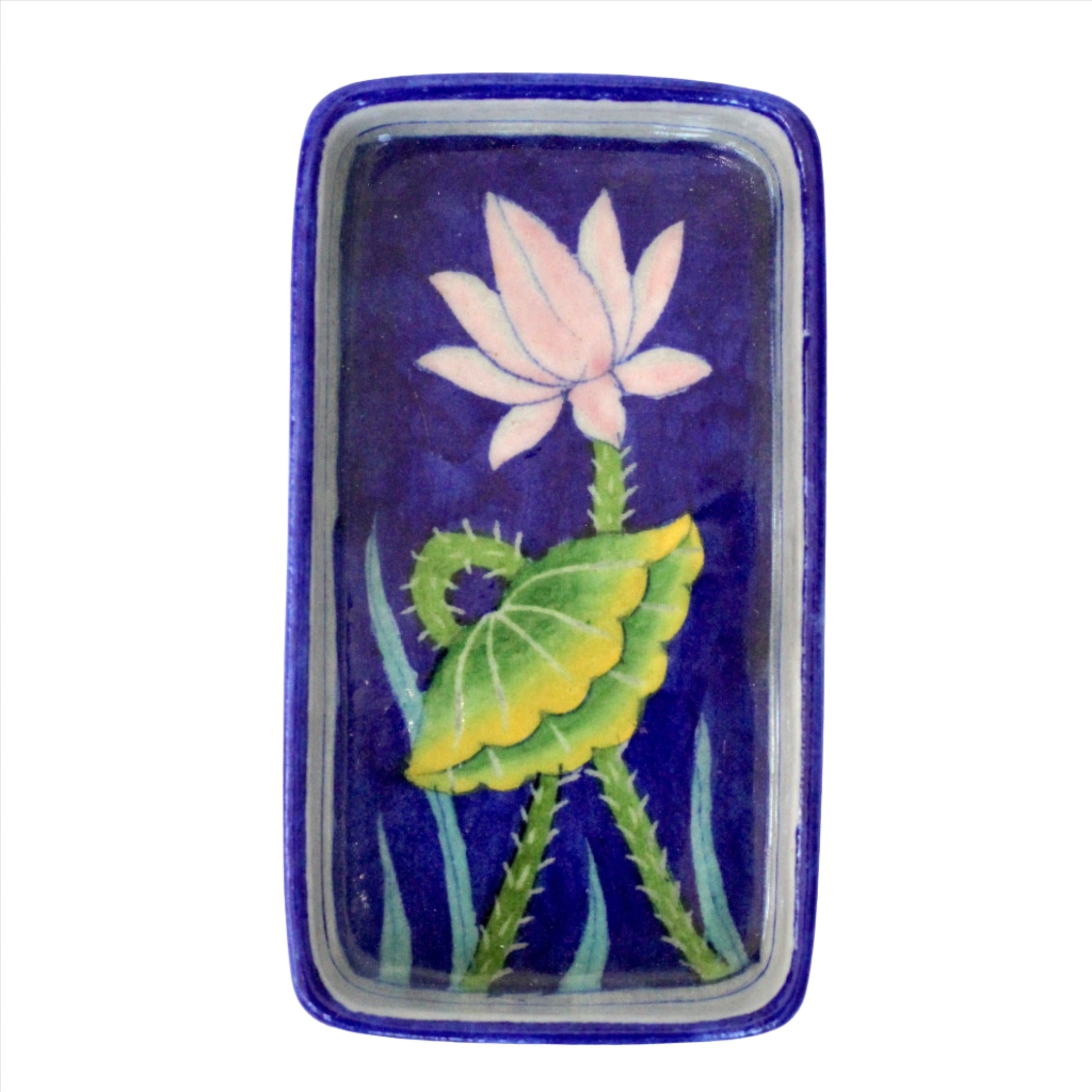 Lotus Dark Blue Soap Dish