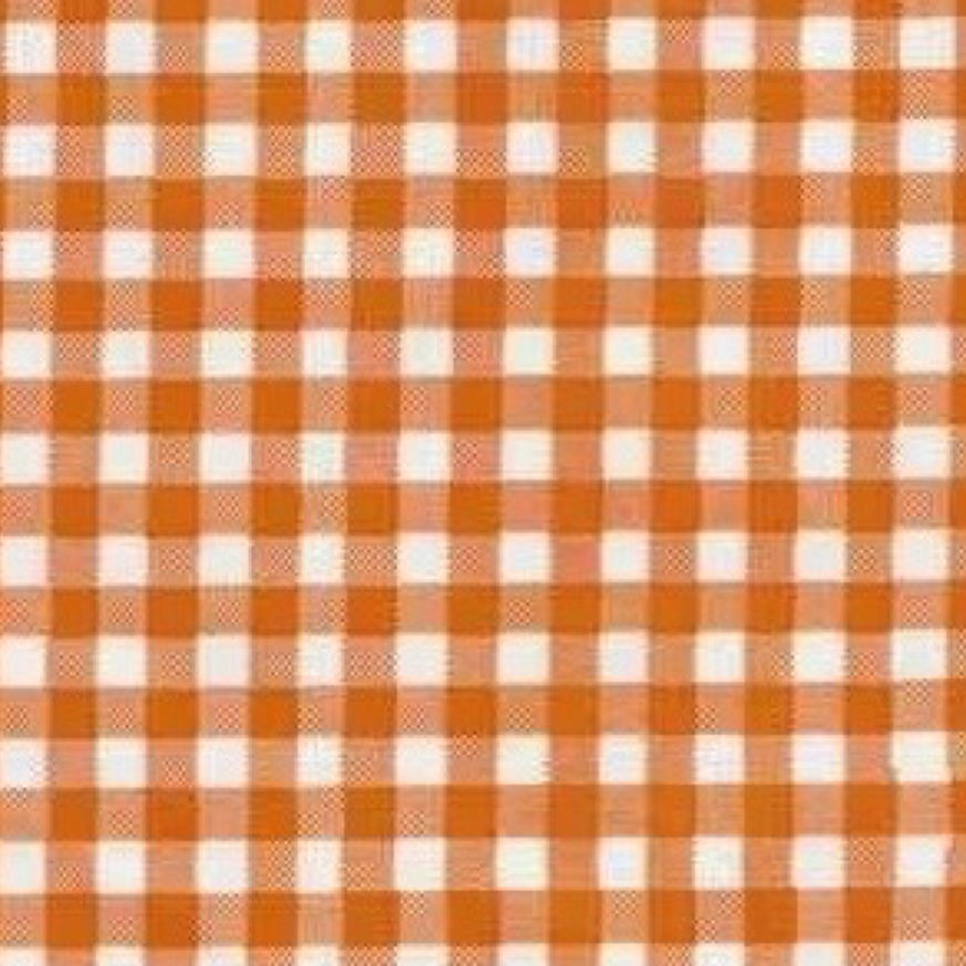 Orange Gingham Oilcloth