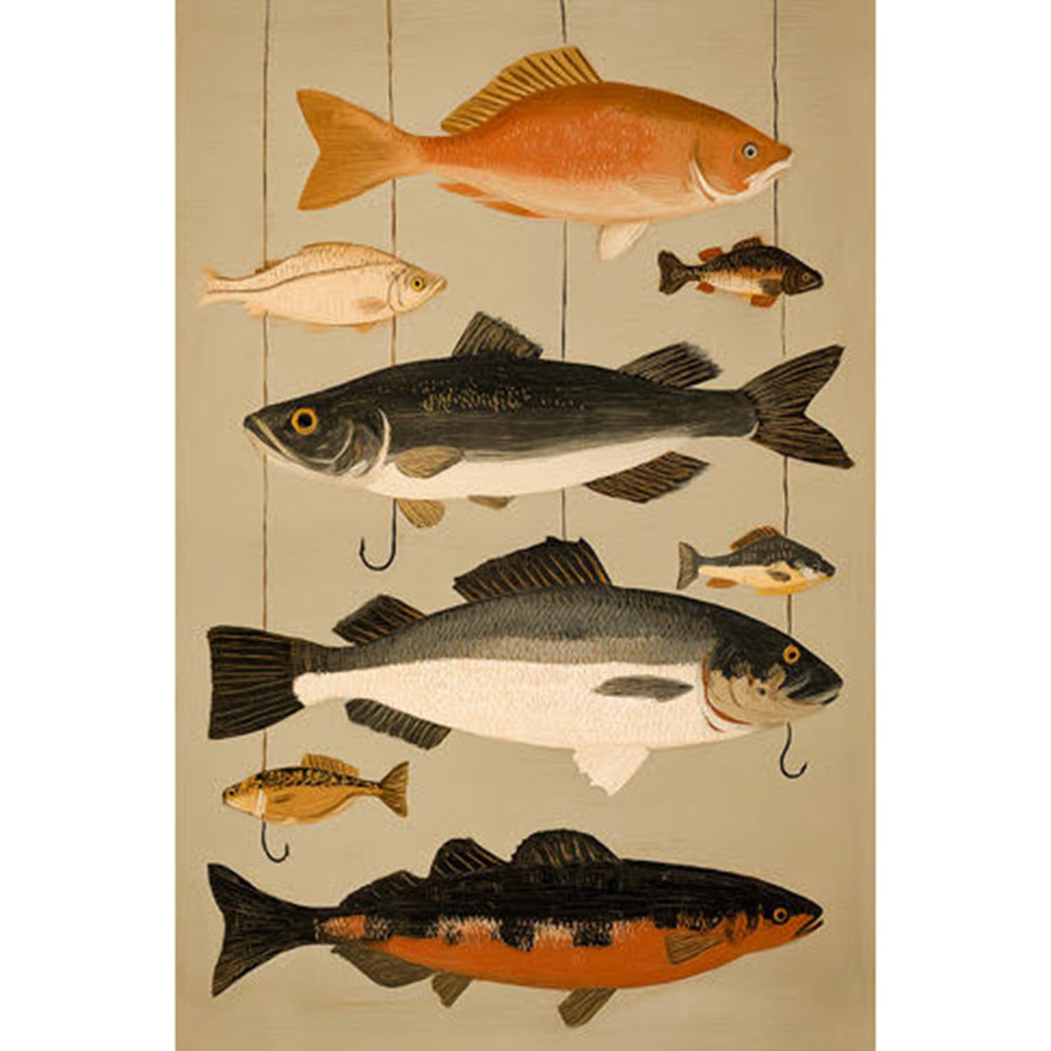 Baiting Fish Art Print