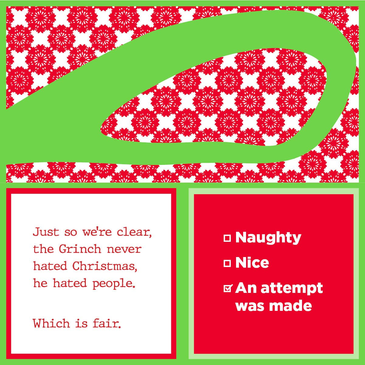Xmas Attempt Cocktail Napkin