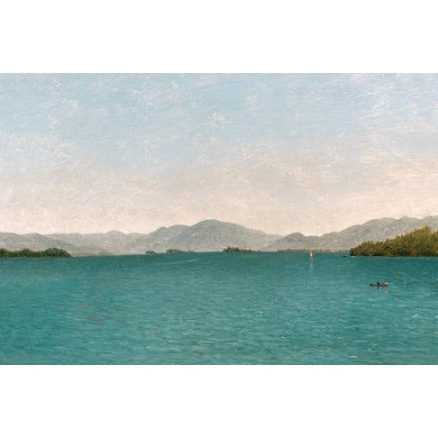 Lake Scene with Fishing Boat