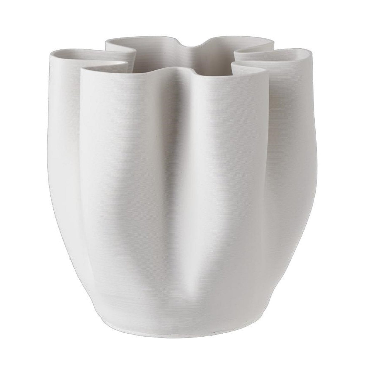 3D Printed Ceramic Off White Bowl Vase